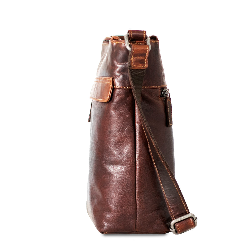 Zippered Crossbody Hobo Bag #7832