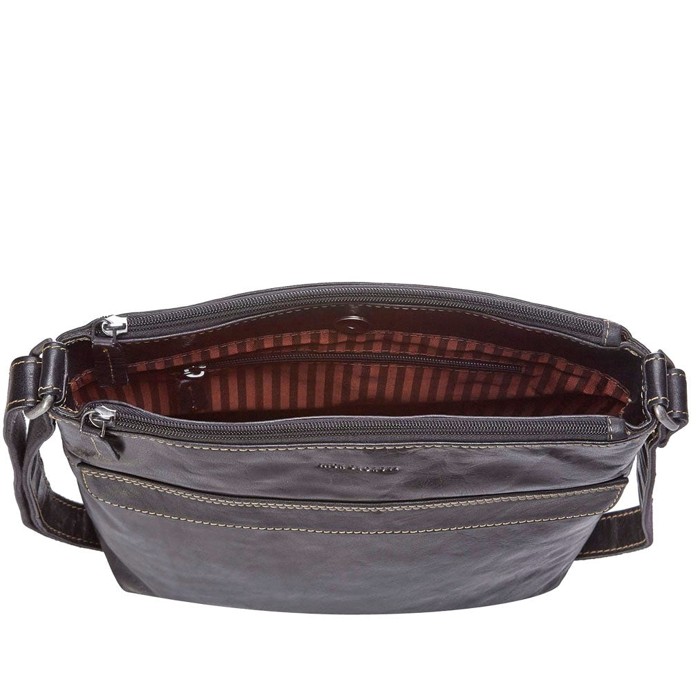 Zippered Crossbody Hobo Bag #7832