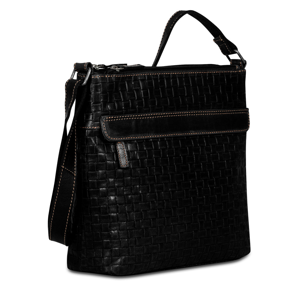 Woven Zippered Crossbody Hobo Bag #WF832
