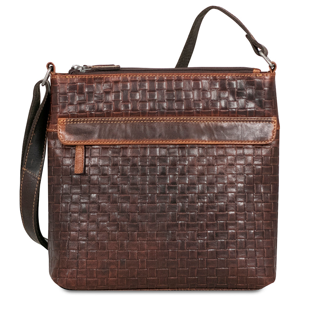 Woven Zippered Crossbody Hobo Bag #WF832