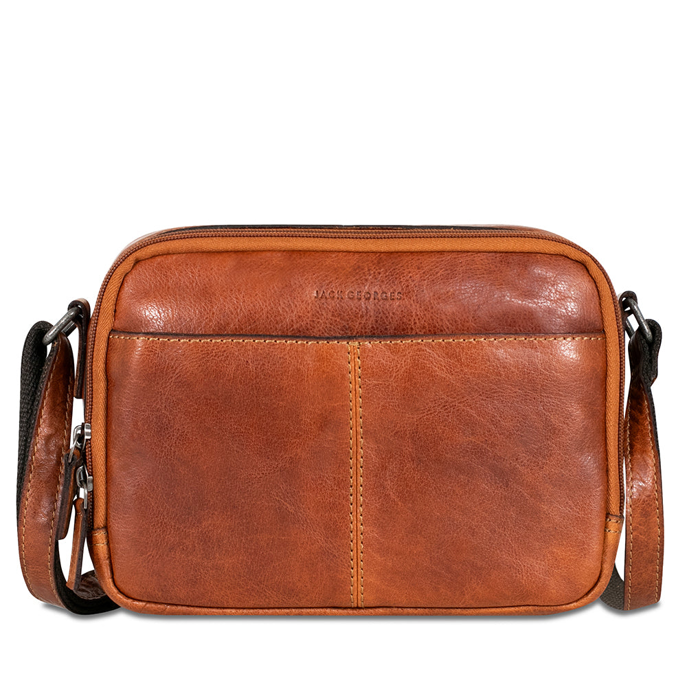 Double Zippered Crossbody Bag #7195