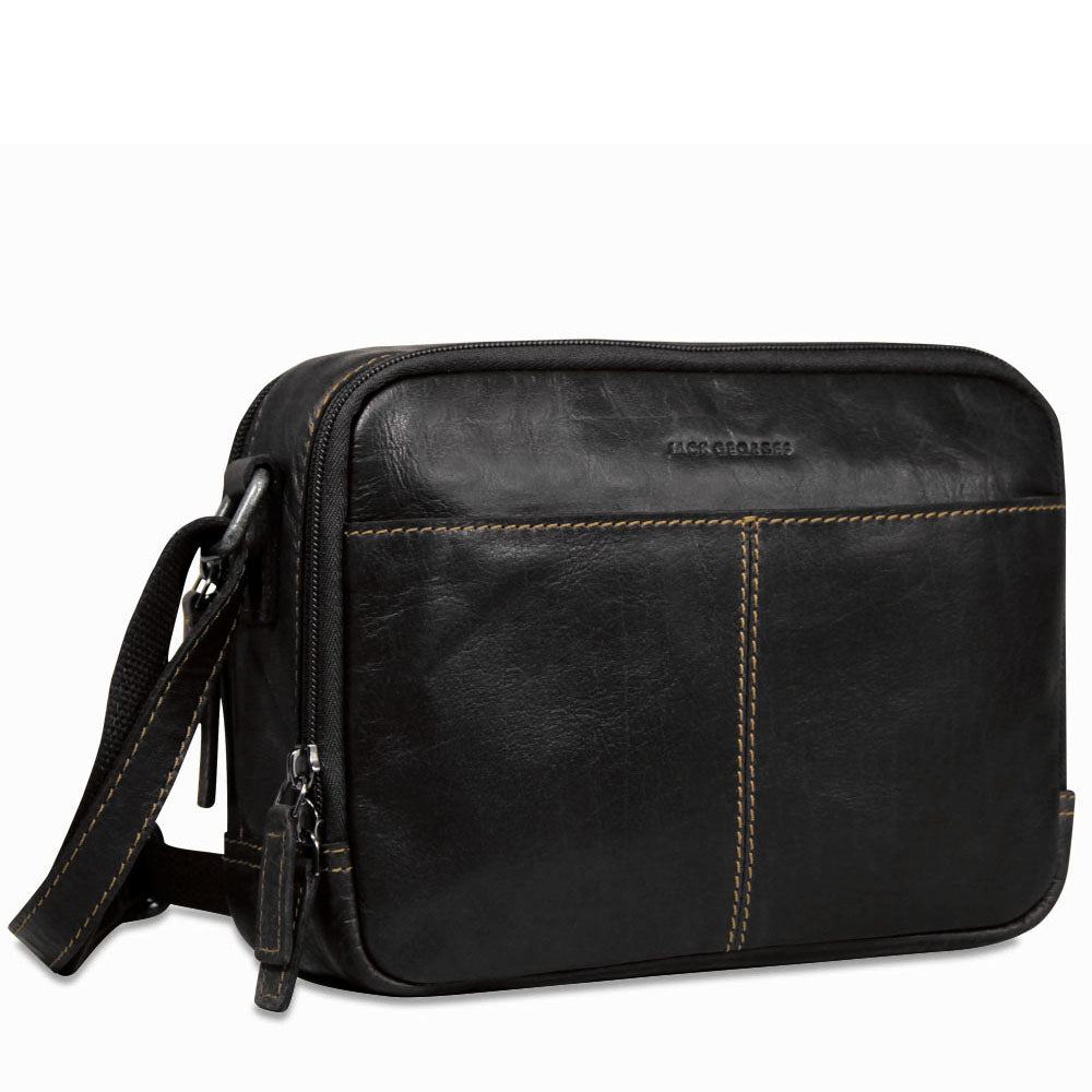 Double Zippered Crossbody Bag #7195