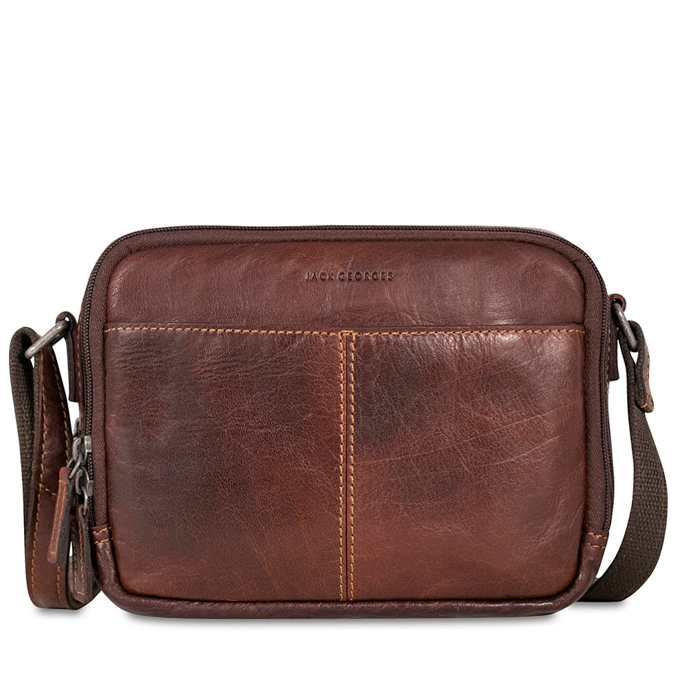 Double Zippered Crossbody Bag #7195