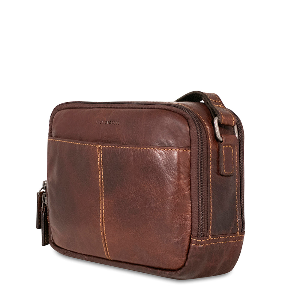 Double Zippered Crossbody Bag #7195