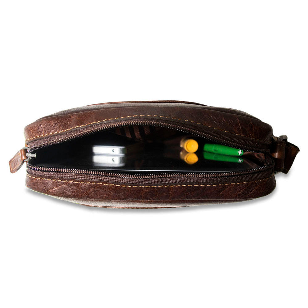 Slim Crossbody w/Zippered Front Pocket #7213