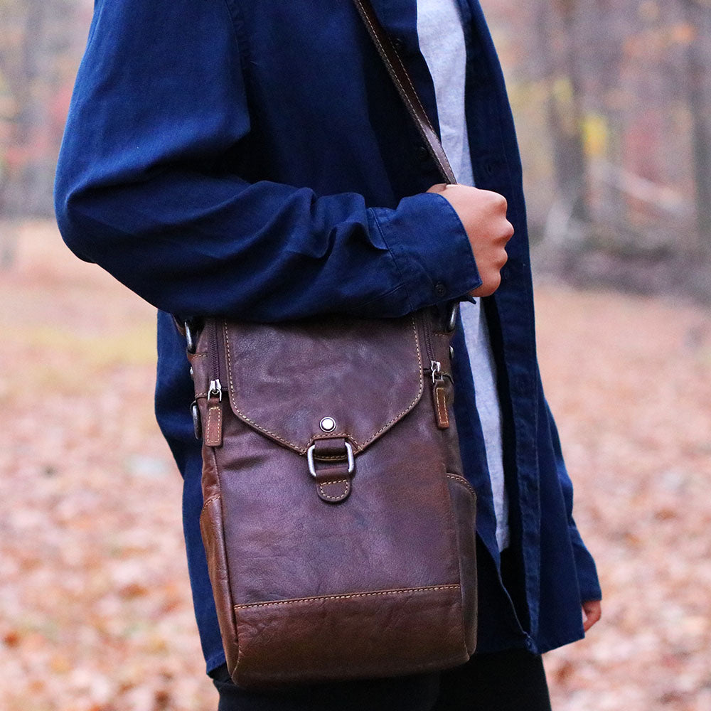 Crossbody Messenger & Wine Bag #7513