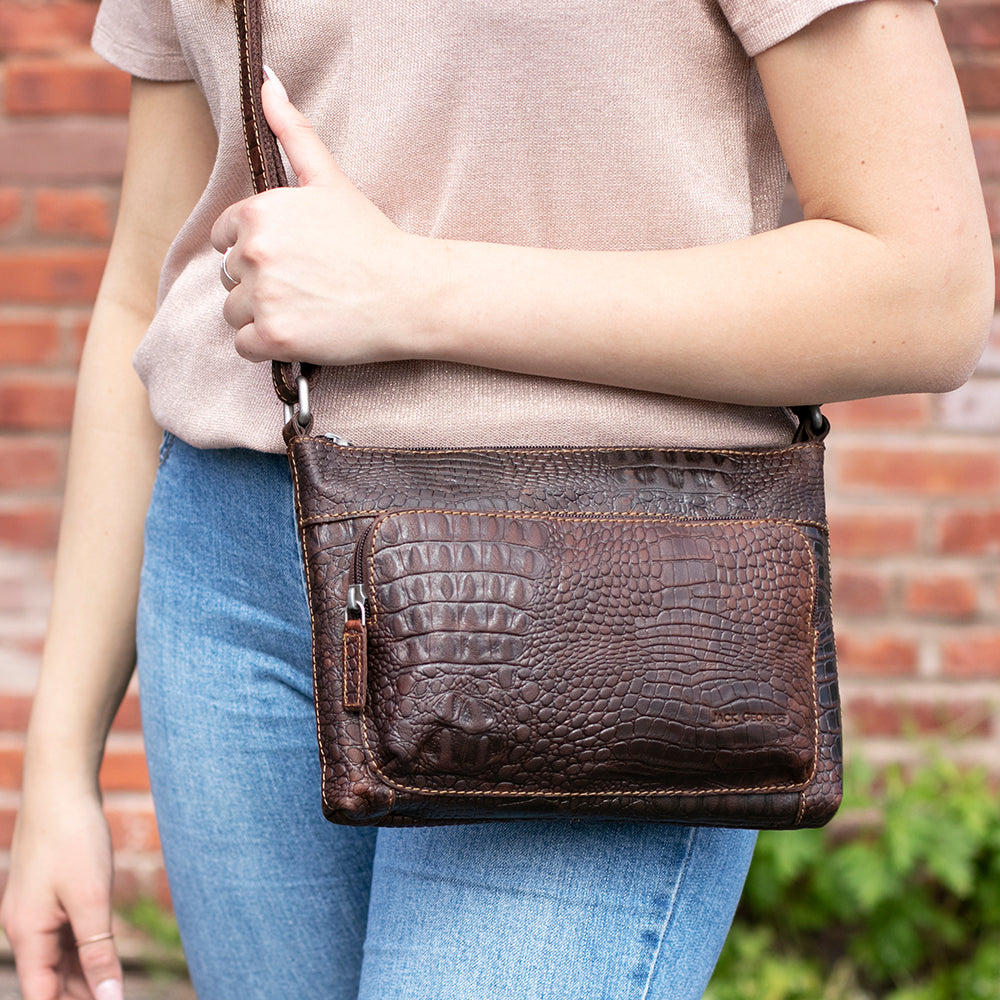 Hornback Croco Mini City Crossbody #HB810