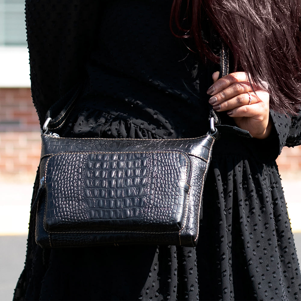 Hornback Croco Mini City Crossbody #HB810